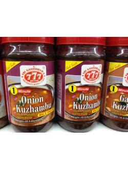 Sri Ganeshram's 777 Brand Onion Kuzhambu Rice Paste 10.5 OZ / 300 Gms