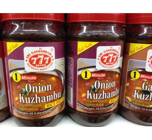 Sri Ganeshram's 777 Brand Onion Kuzhambu Rice Paste 10.5 OZ / 300 Gms