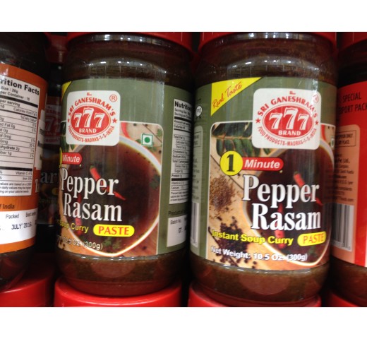 Sri Ganeshram's 777 Brand Pepper Rasam Paste 10.5 OZ / 300 Gms