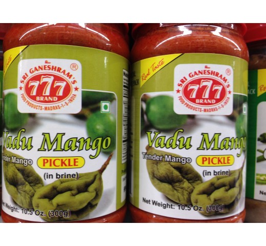 Sri Ganeshram's 777 Brand Vadu Mango Pickle 10.5 OZ / 300 Gms