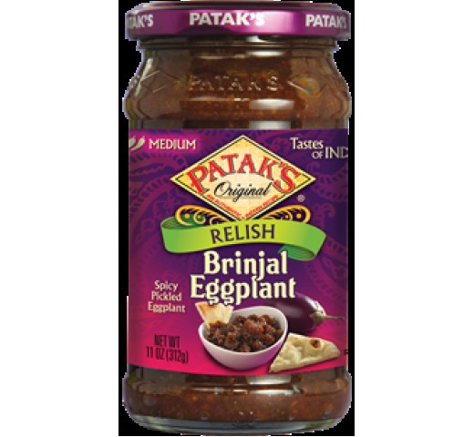 Patak's Brinjal Eggplant Relish 11 OZ / 312 Gms